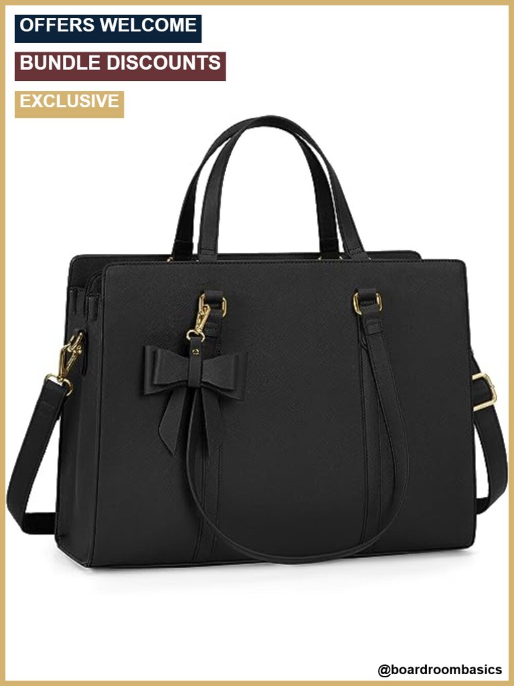 NUBILY Laptop Bag for Women 15.6 inch Leatherwork Tote Bag